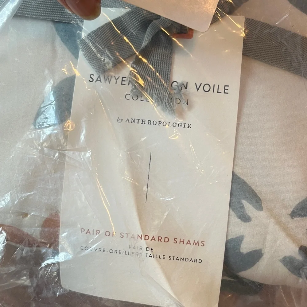 Anthropologie Sawyer Quilted Cotton Shams, Set of 2, NWT